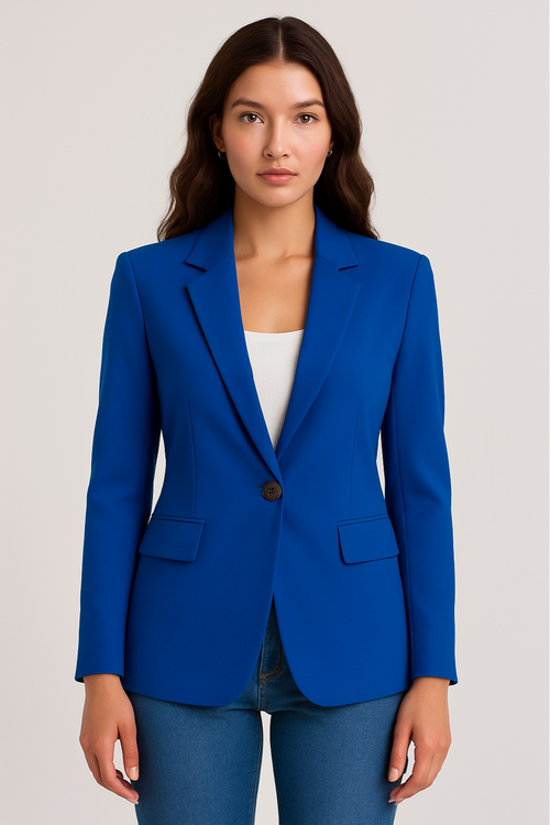 Ava | Elegant Tailored Womens Blazer in Royal Blue 0