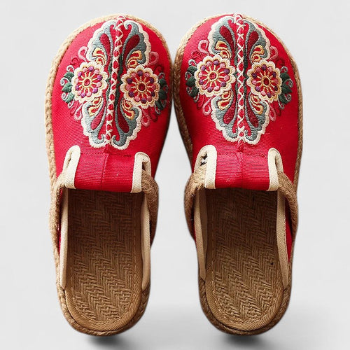 Avery | Artisan Floral Embroidered Espadrille Flats 1