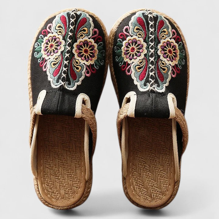 Avery | Artisan Floral Embroidered Espadrille Flats 2