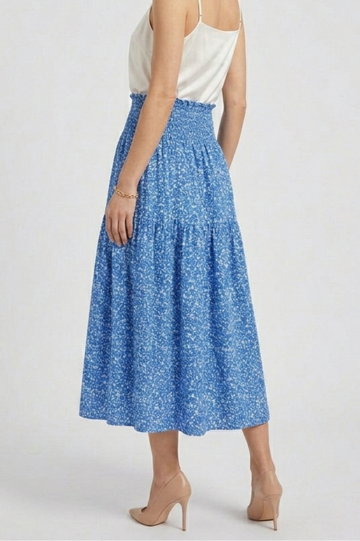 Ella | Elegant Flared Floral Midi Skirt 1