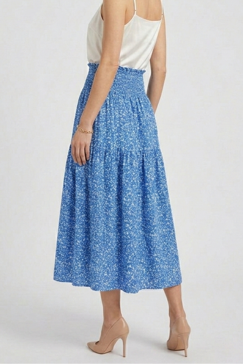 Ella | Elegant Flared Floral Midi Skirt 1