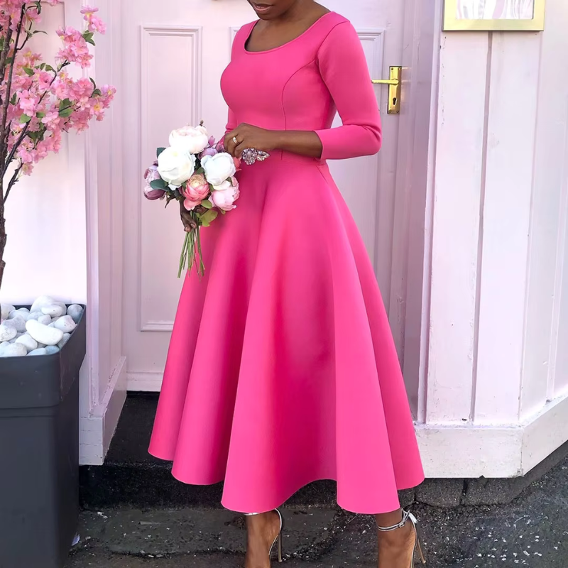 Ella | Timeless Elegant A-Line Midi Dress for Weddings 2