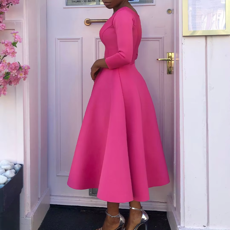 Ella | Timeless Elegant A-Line Midi Dress for Weddings 4
