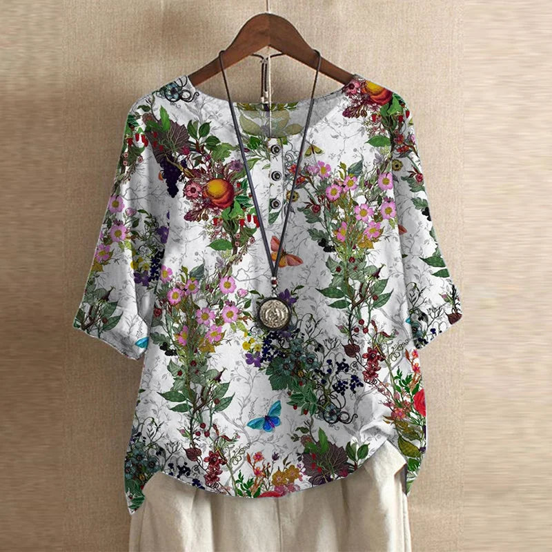 Ella | Vintage Floral Wispy Blouse 10