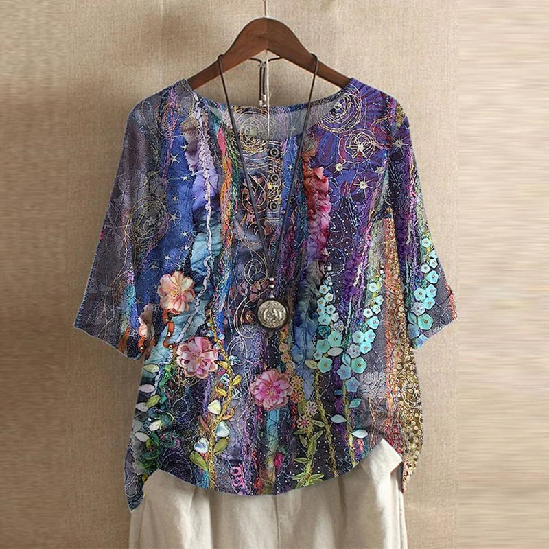Ella | Vintage Floral Wispy Blouse 8