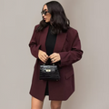 Emily | Chic Tailored Burgundy Womens Blazer 0