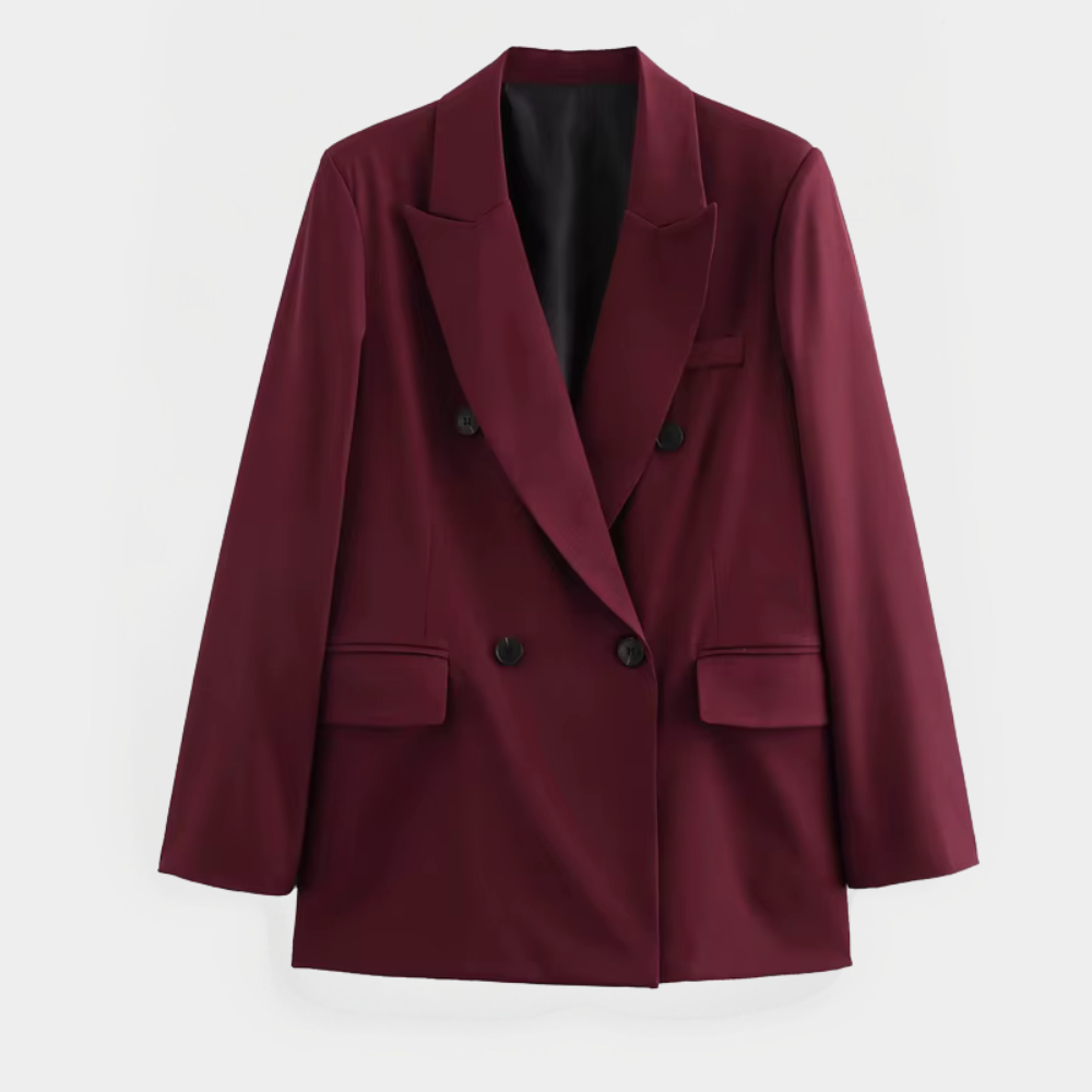 Emily | Chic Tailored Burgundy Womens Blazer 1