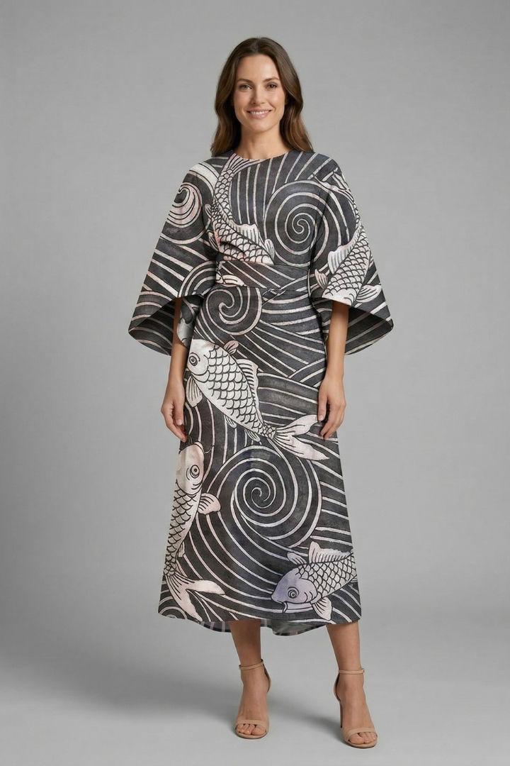 Emily | Colorful Relaxed Midi Dress 10