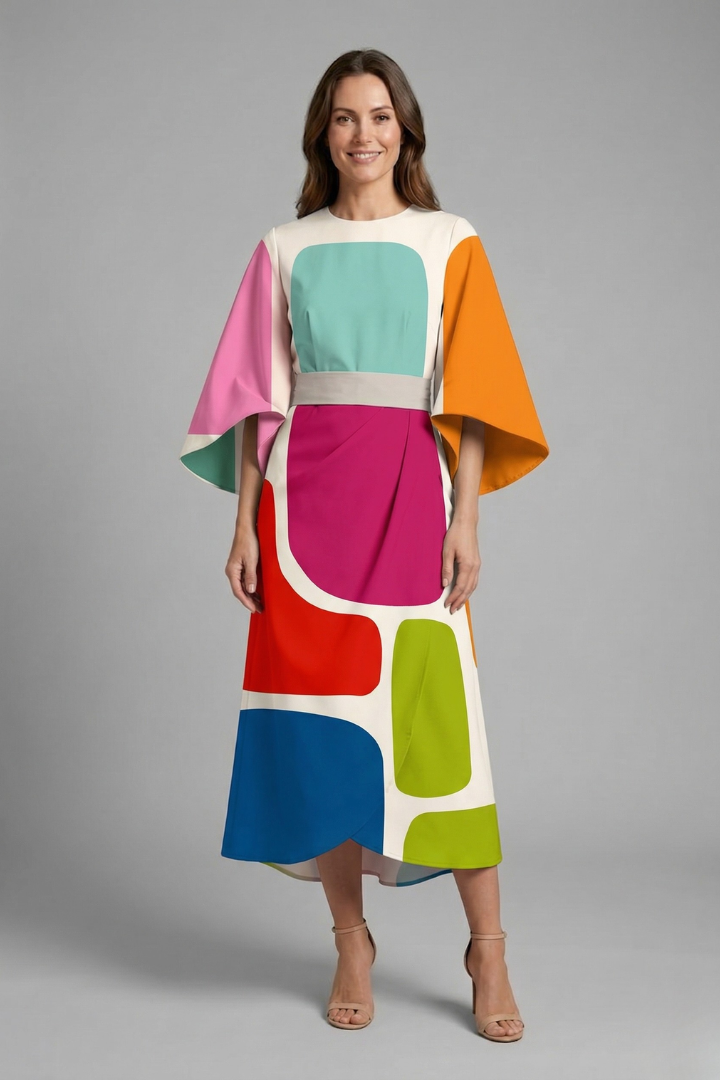 Emily | Colorful Relaxed Midi Dress 4