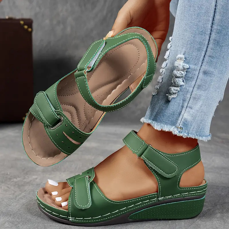 Emily | Comfortable Adjustable Wedge Sandals 1