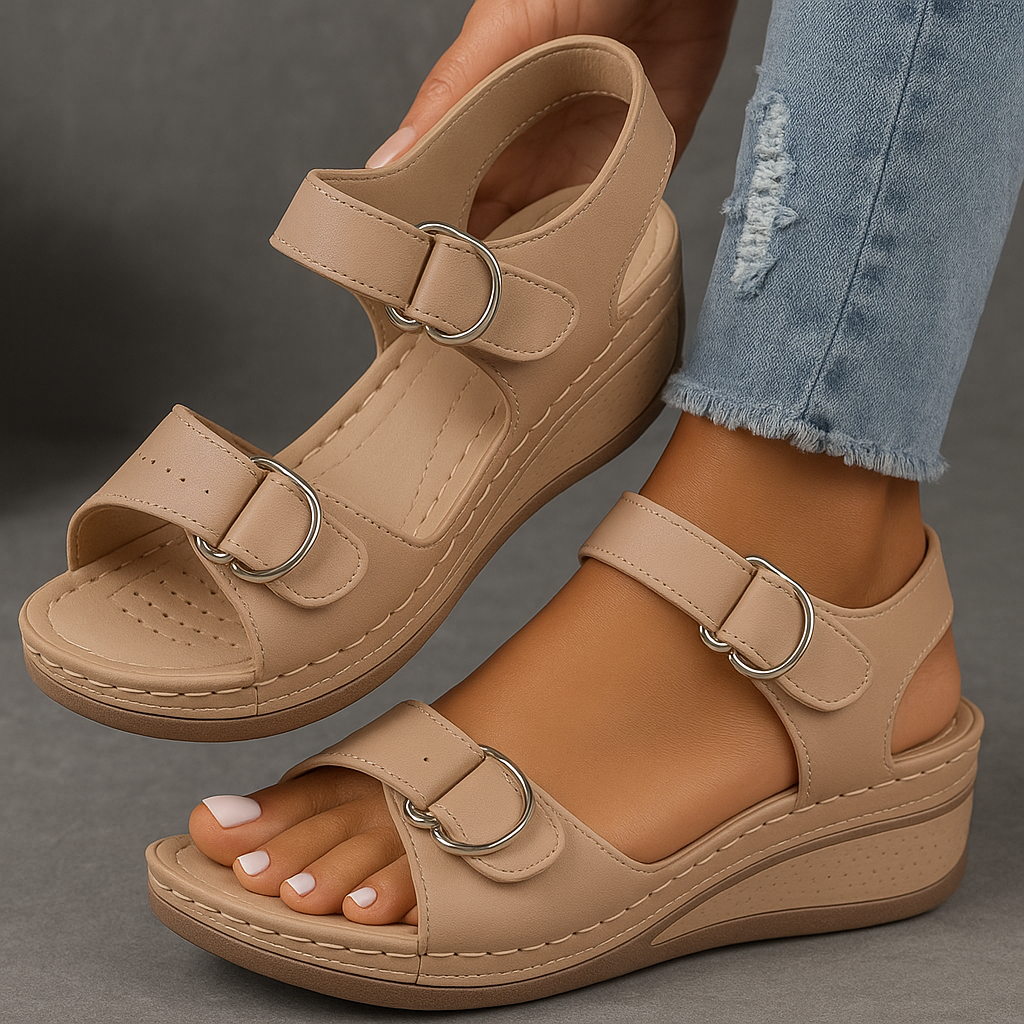 Emily | Comfortable Adjustable Wedge Sandals 4