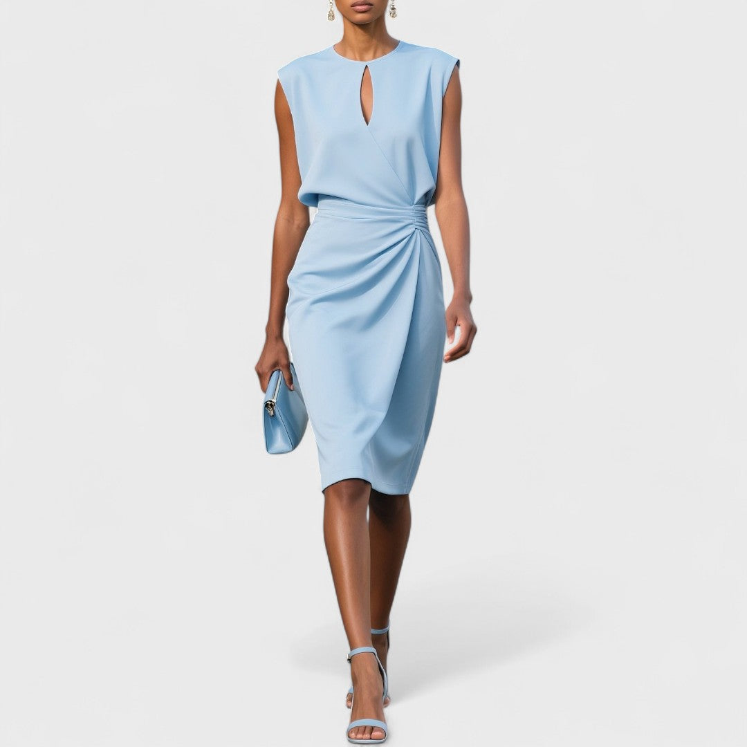 Emily | Elegant Stylish Sleeveless Midi Dress 0