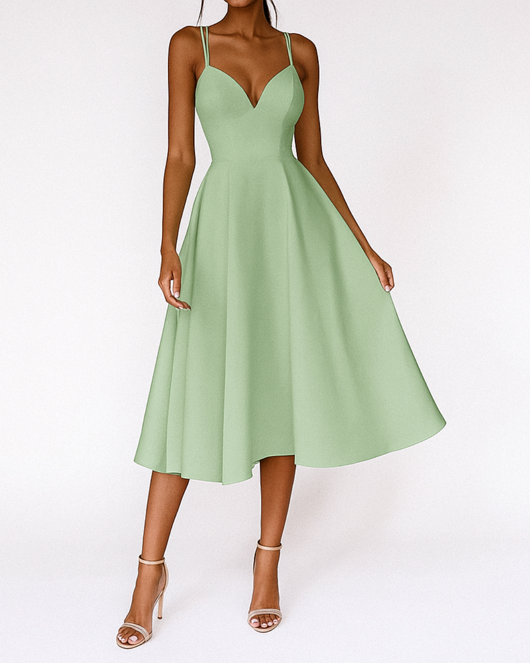 Emily | Sophisticated Strappy Midi Wedding Guest Dress 5