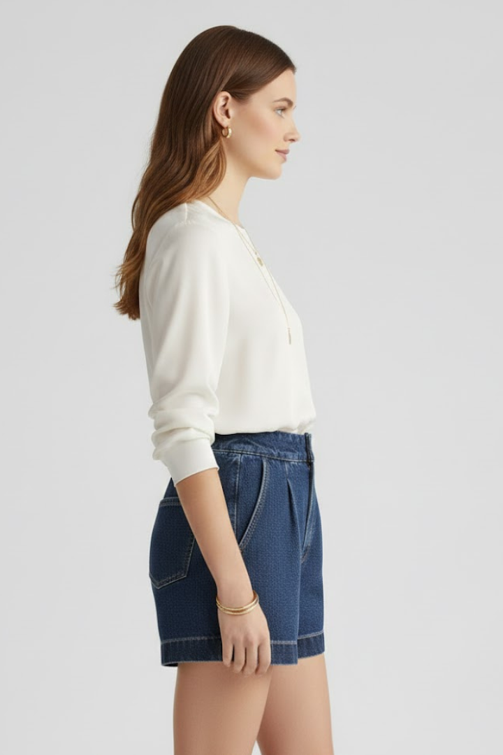 Emily | Stylish High-Waisted Denim Shorts 2