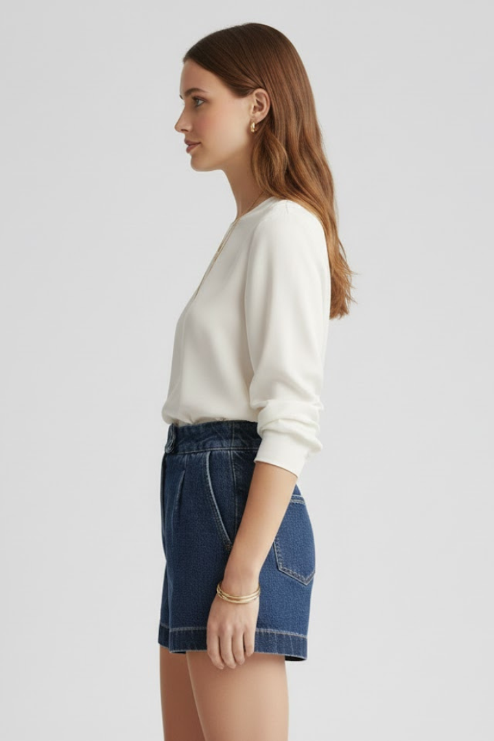 Emily | Stylish High-Waisted Denim Shorts 3