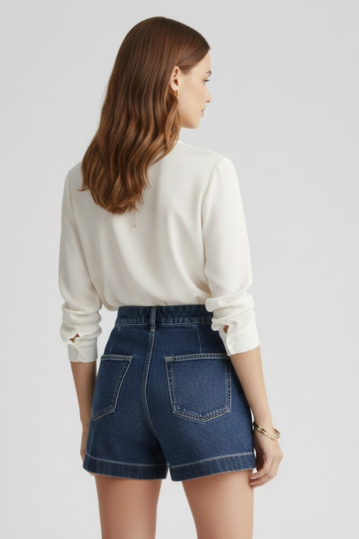 Emily | Stylish High-Waisted Denim Shorts 4