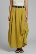 Emily | Textured High-Rise A-Line Midi Skirt 0