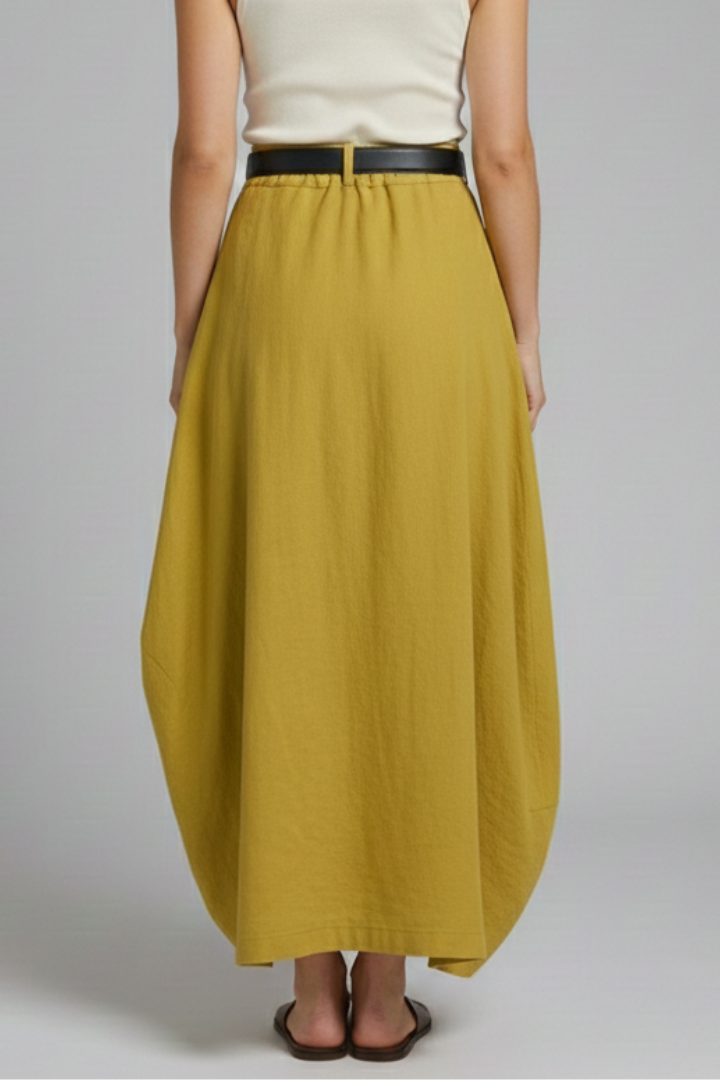 Emily | Textured High-Rise A-Line Midi Skirt 2