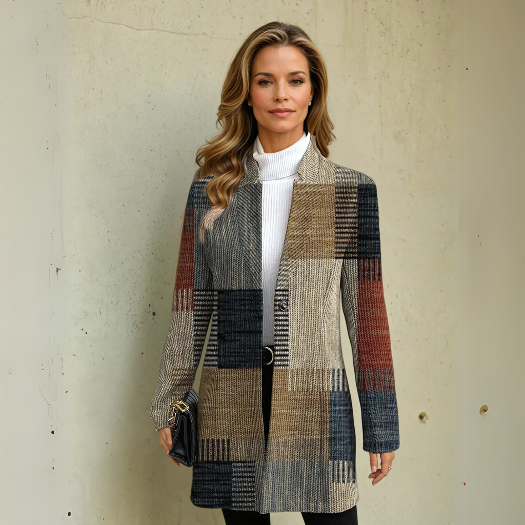 Emma | Stylish Checked Women's Blazer 0