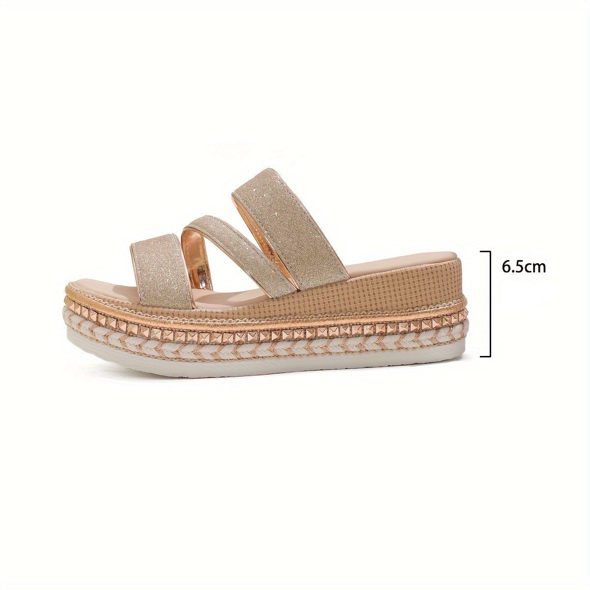 Emma | Stylish Glittery Platform Wedge Sandals for Women 5