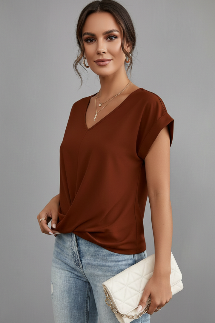 Emma | Stylish Relaxed V-Neck Women's Top for Casual Wear 2