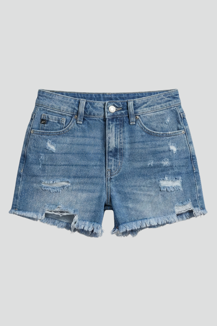 Emma | Trendy Ripped Women's Denim Shorts 4