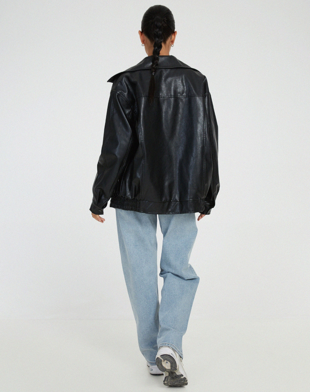 Hannah | Chic Oversized Leather Jacket for Women 5