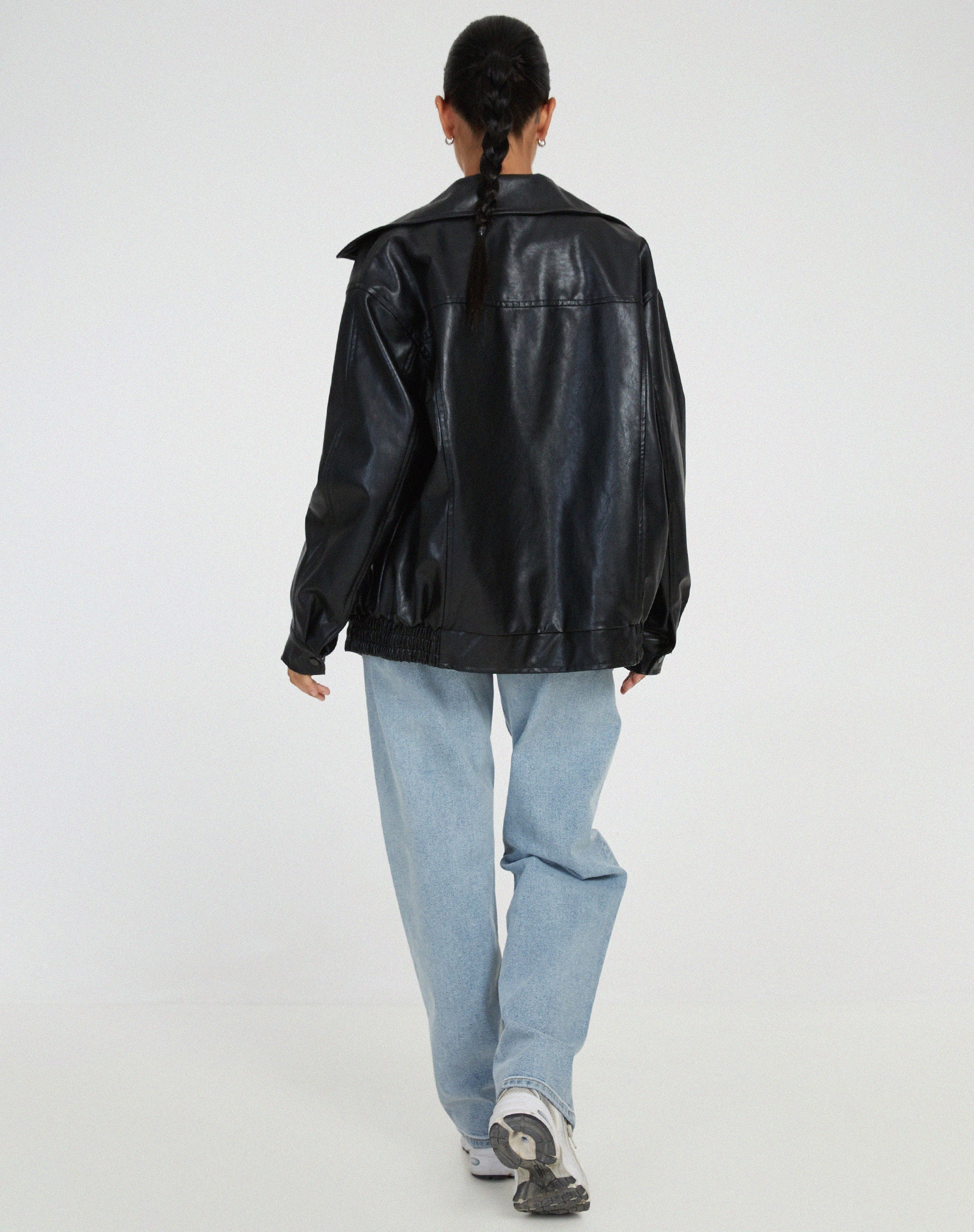 Hannah | Chic Oversized Leather Jacket for Women 5