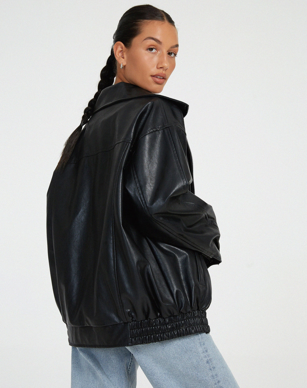 Hannah | Chic Oversized Leather Jacket for Women 7