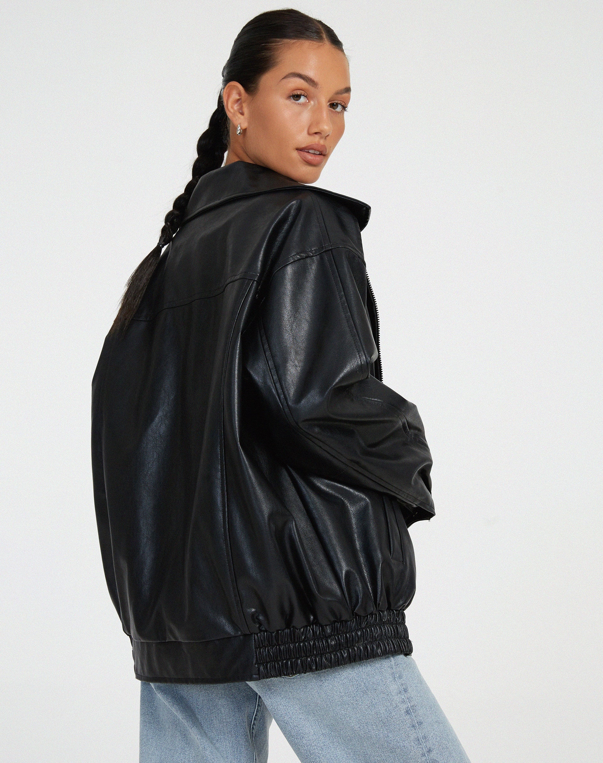 Hannah | Chic Oversized Leather Jacket for Women 7