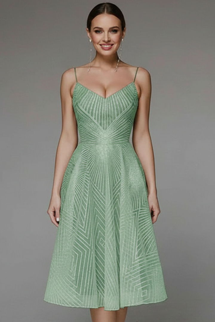 Madison | Elegant Geometric A-Line Cocktail Dress 7