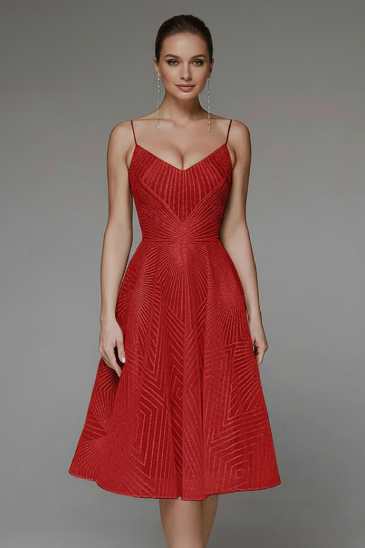 Madison | Elegant Geometric A-Line Cocktail Dress 9