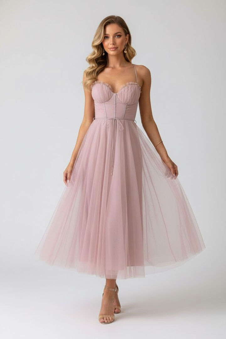 Madison | Elegant Layered Tulle Wedding Guest Dress 0