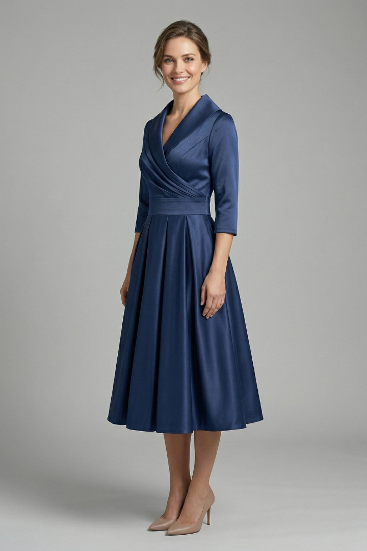 Madison | Elegant Pleated Midi Dress 1