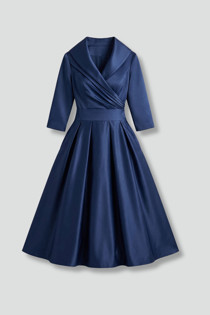 Madison | Elegant Pleated Midi Dress 4