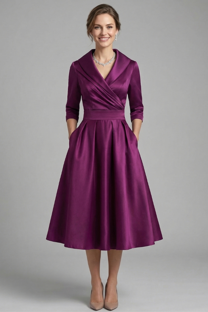 Madison | Elegant Pleated Midi Dress 7