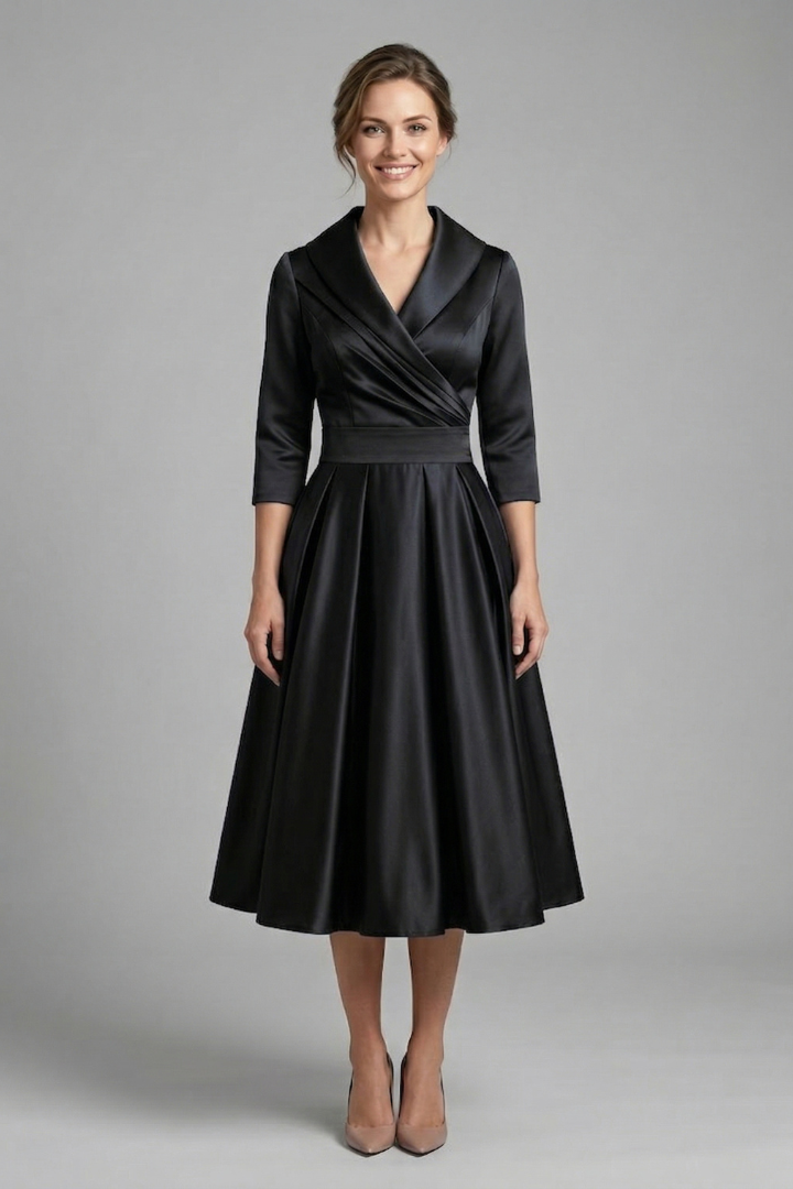 Madison | Elegant Pleated Midi Dress 8