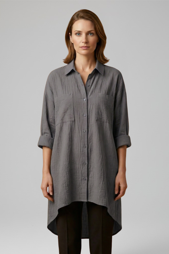 Madison | Stylish Woven Blouse with Collar 7