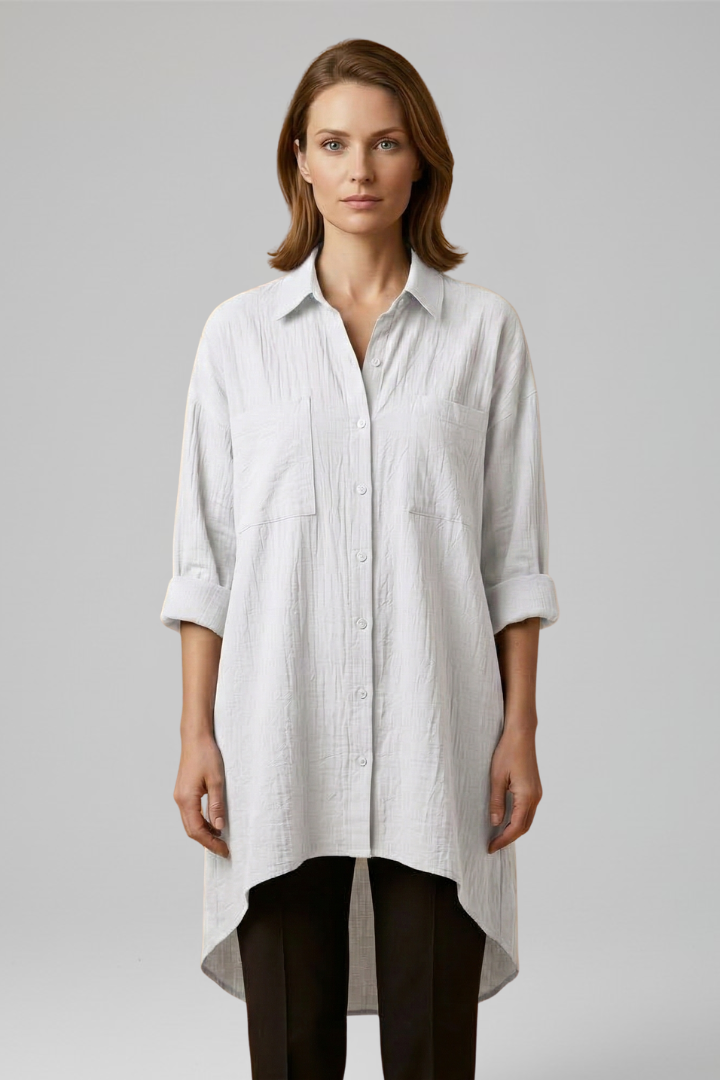 Madison | Stylish Woven Blouse with Collar 8