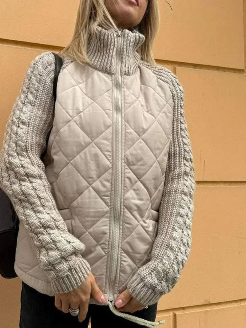 Mason | Cozy Quilted Autumn Jacket with Textured Sleeves 2