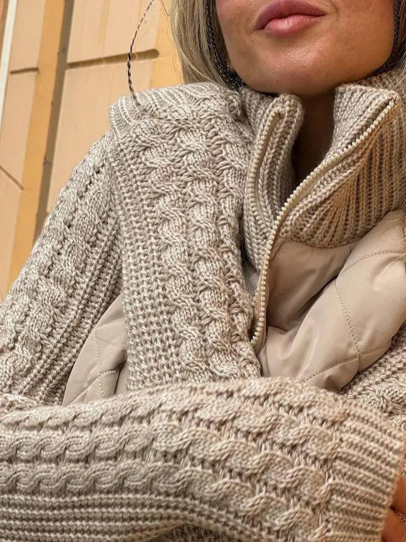 Mason | Cozy Quilted Autumn Jacket with Textured Sleeves 3