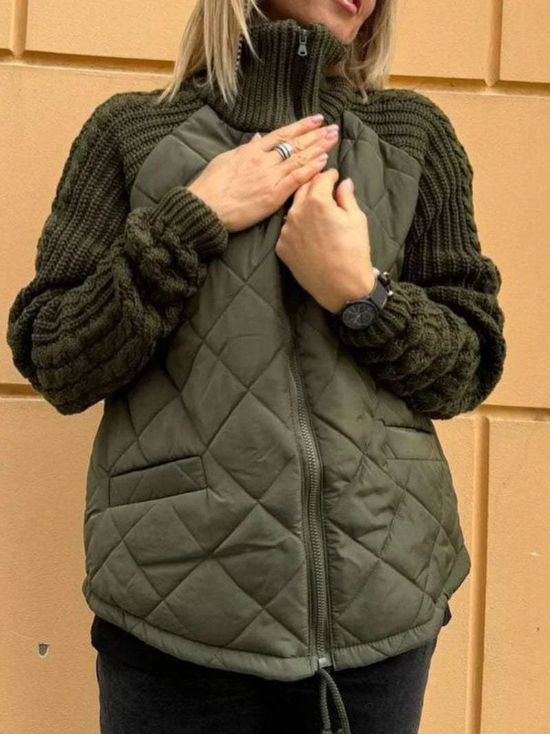 Mason | Cozy Quilted Autumn Jacket with Textured Sleeves 4