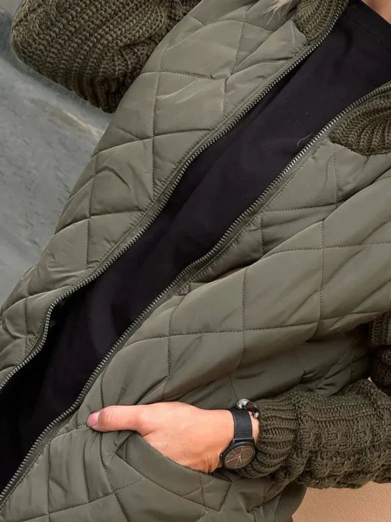 Mason | Cozy Quilted Autumn Jacket with Textured Sleeves 5