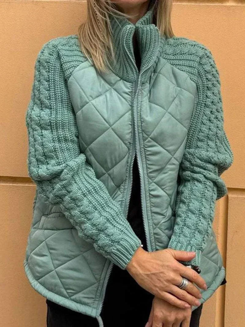 Mason | Cozy Quilted Autumn Jacket with Textured Sleeves 6