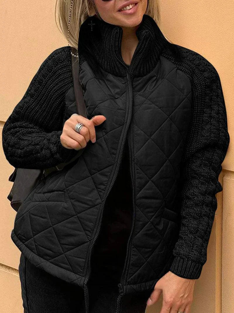 Mason | Cozy Quilted Autumn Jacket with Textured Sleeves 8