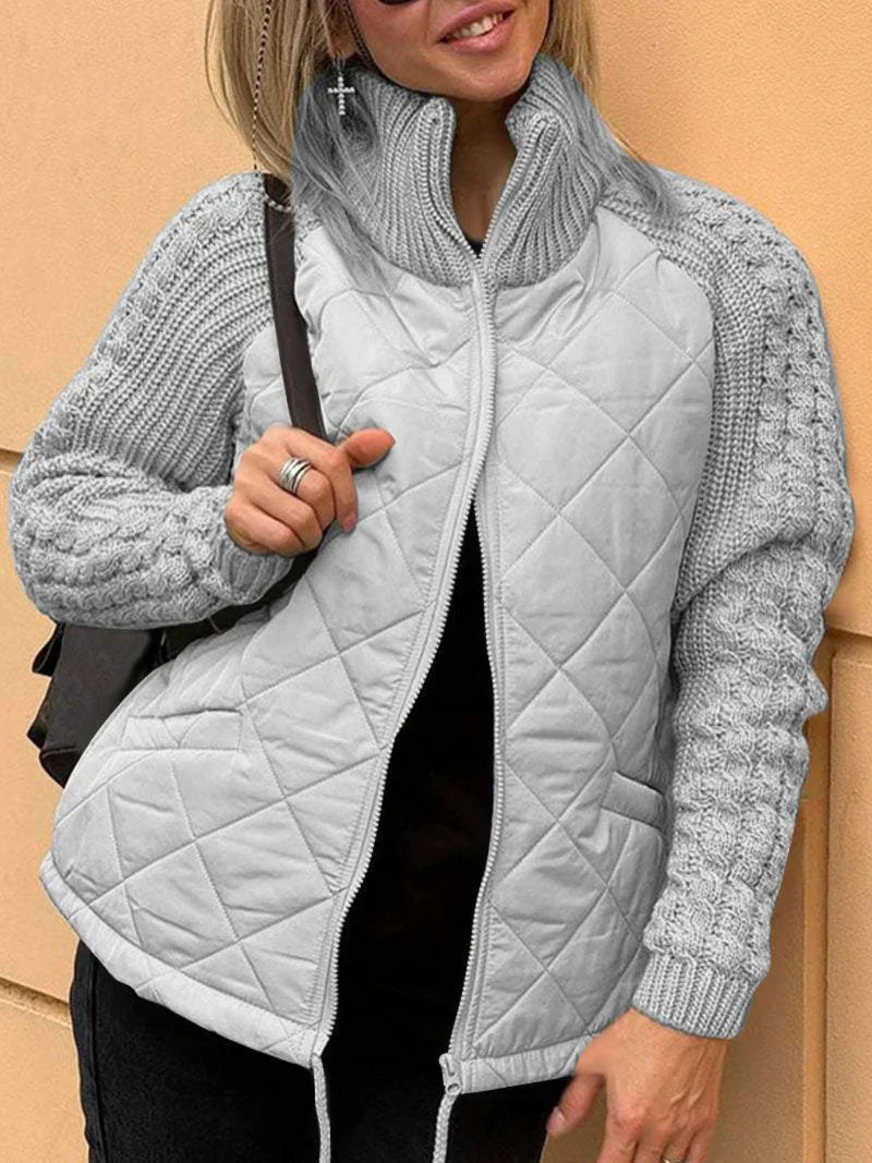 Mason | Cozy Quilted Autumn Jacket with Textured Sleeves 9