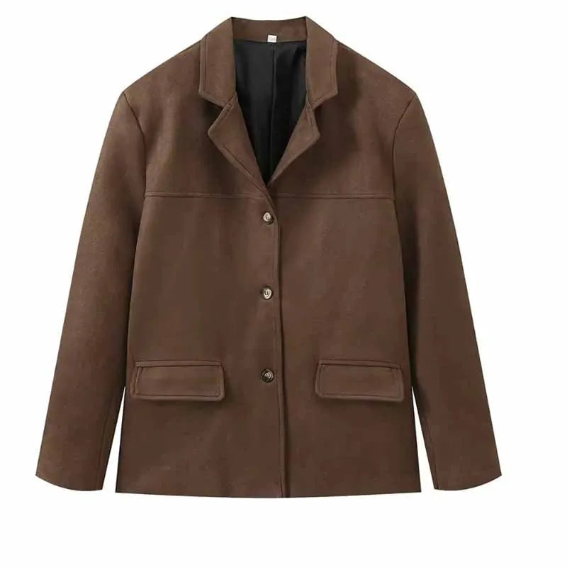 Mason | Elegant Vintage Suede Blazer for Autumn/Winter 0