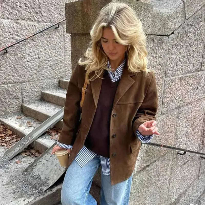 Mason | Elegant Vintage Suede Blazer for Autumn/Winter 1