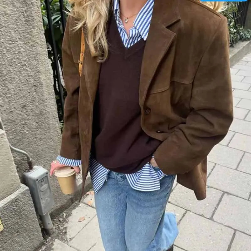 Mason | Elegant Vintage Suede Blazer for Autumn/Winter 2