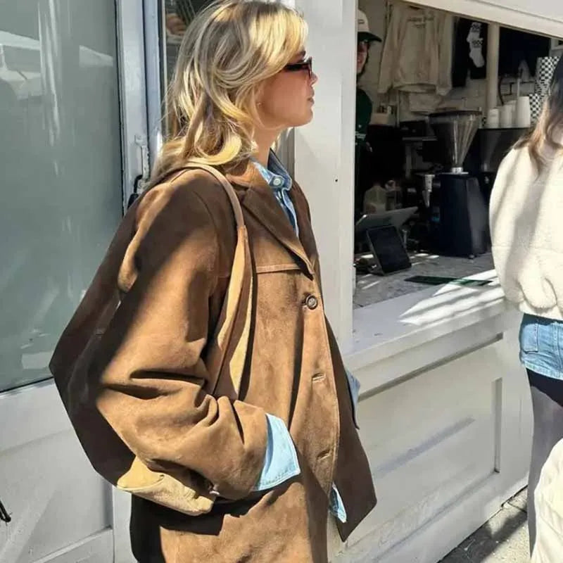 Mason | Elegant Vintage Suede Blazer for Autumn/Winter 3